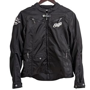Shift Racing Envy Women's Motorcycle Jacket Padded Armor Black Size L